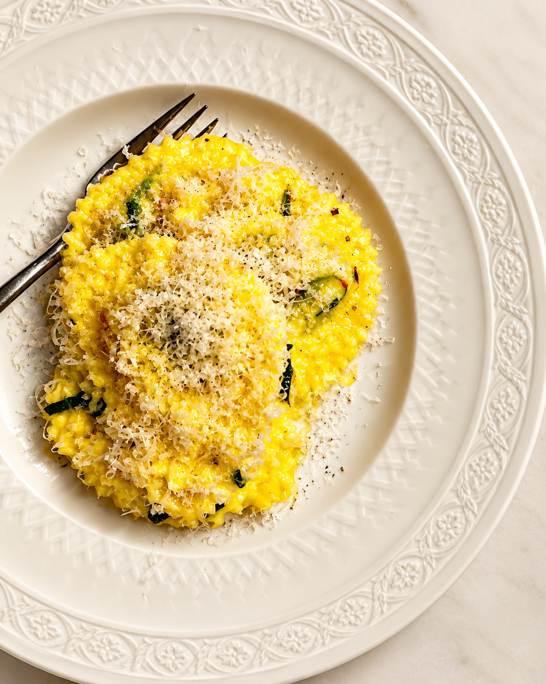 Saffron risotto with parmesan